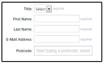 Example of Form to Fulfilment